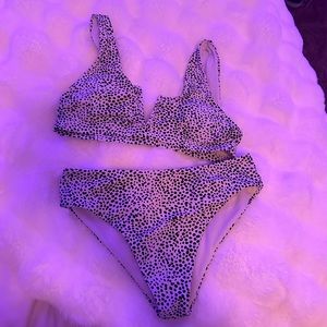 Black and white swimsuit